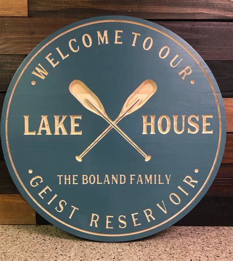 lake house metal signs|outdoor lake house signs personalized.